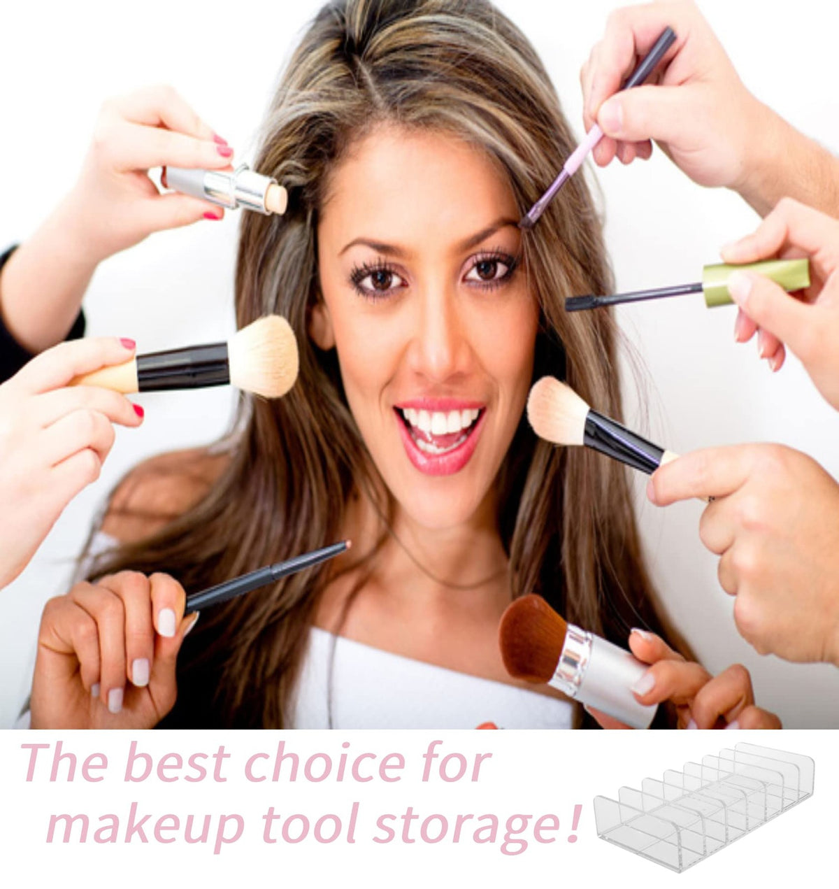 2 Pack Eyeshadow Palette Organizer for Bathroom Countertops - Cosmetic Storage Rack