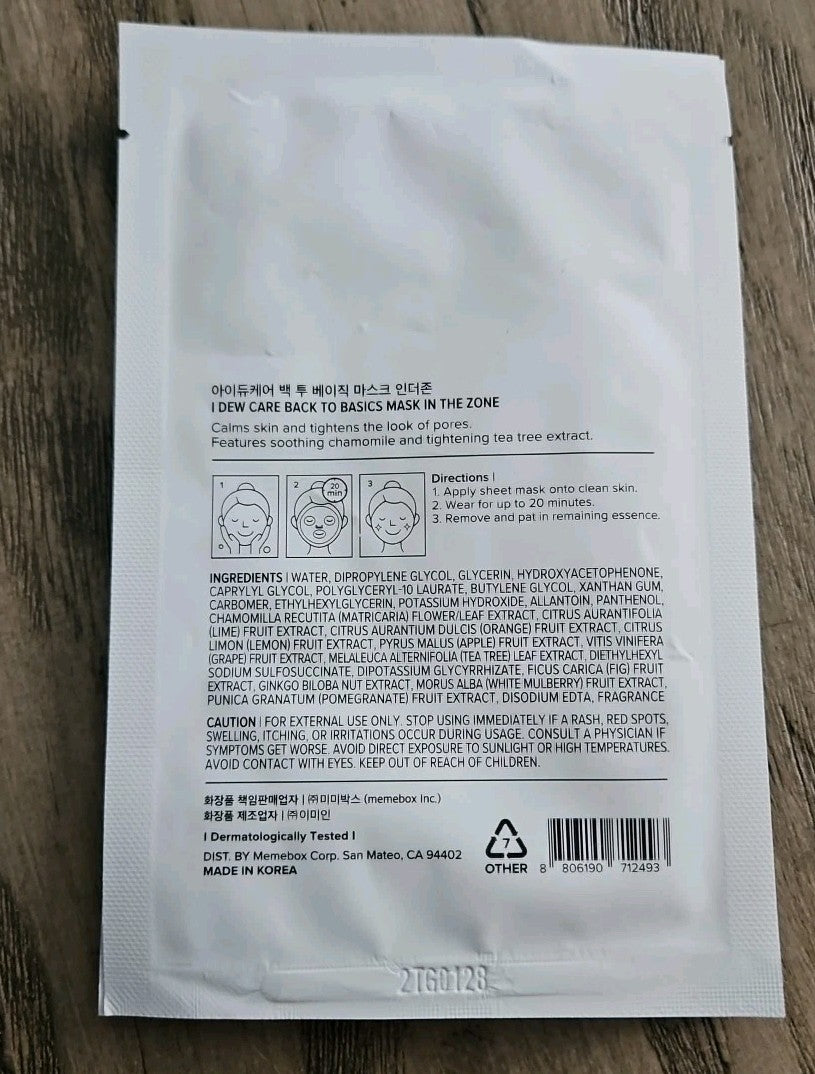 I Dew Care Face Masks 4-Pack - Hydrating & Pore Tightening
