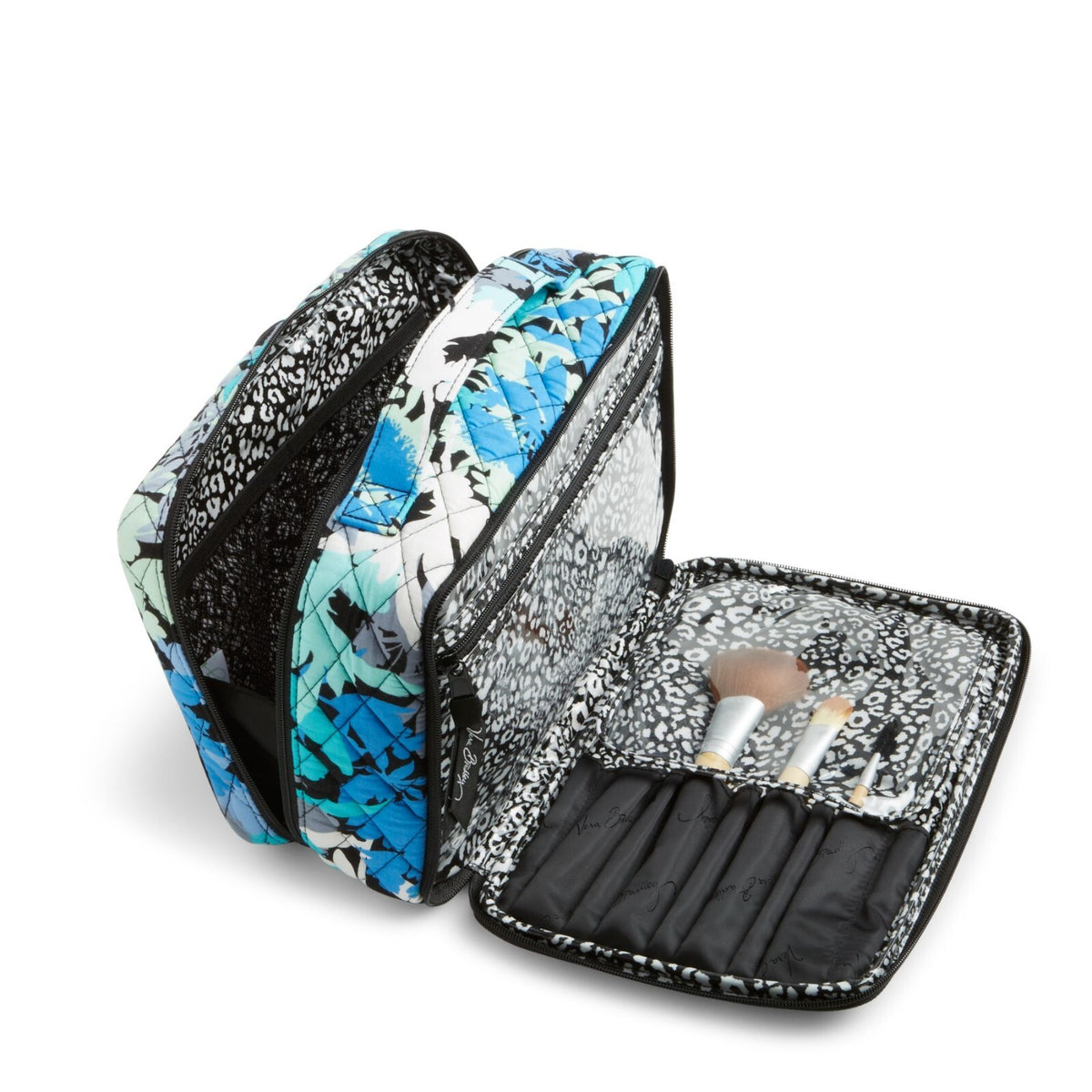 Large Makeup Organizer Case with Brush Slots - Travel & Storage
