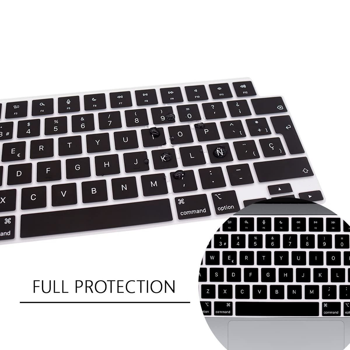 Spanish Keyboard Cover for MacBook 13-16 Inch - Waterproof Silicone Skin