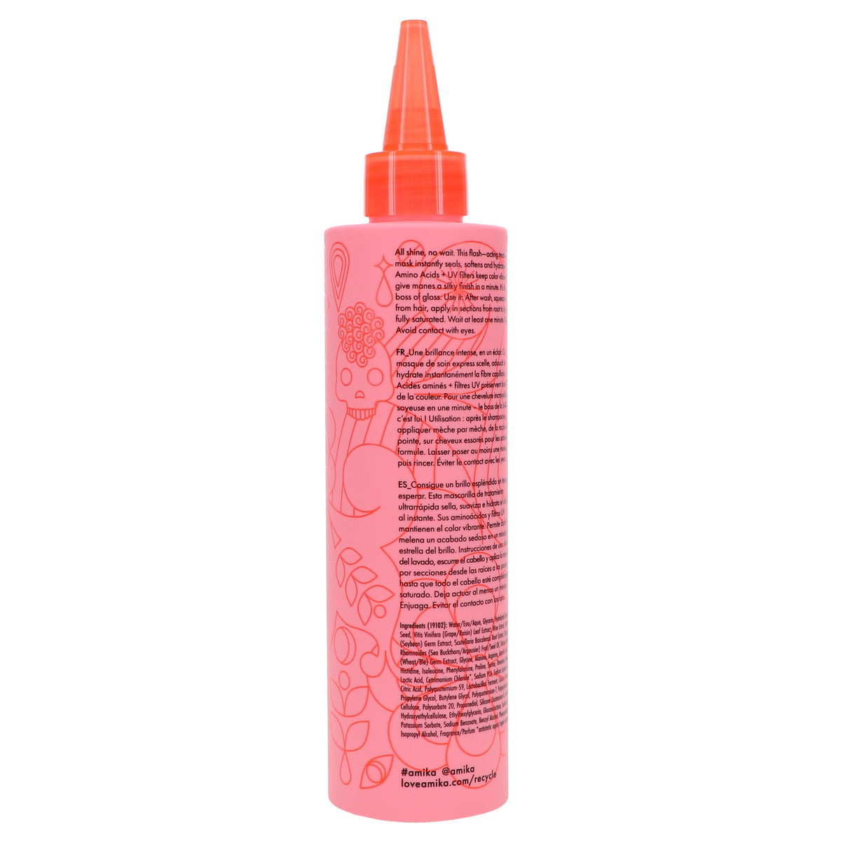 Amika Instant Shine Hair Mask - Hydrating Treatment for Luminous Hair 6.7 oz
