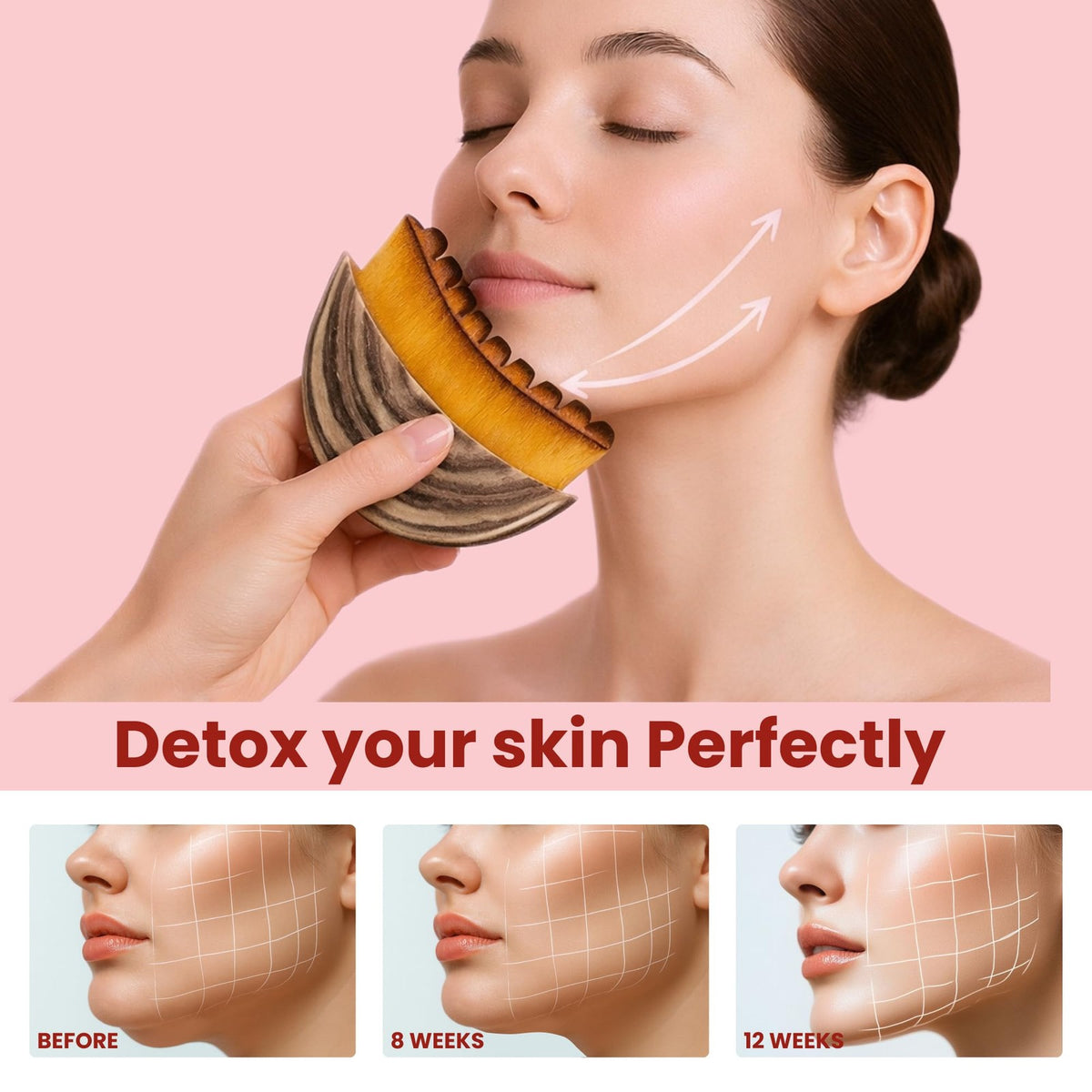 Lymphatic Contour Face Brush for Sculpting and Drainage
