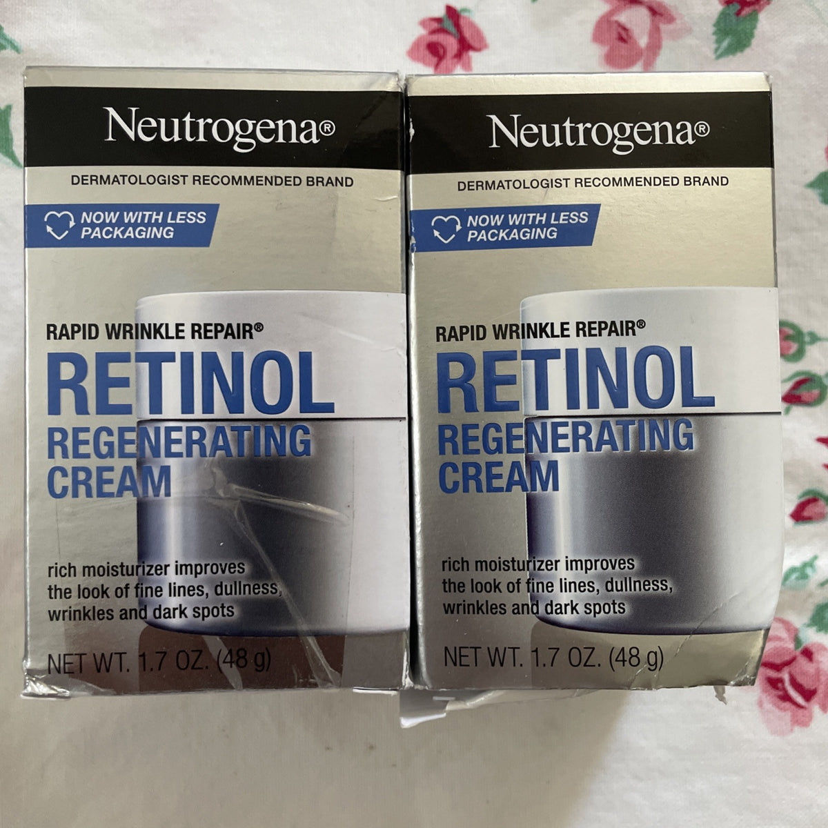 Neutrogena Rapid Wrinkle Repair Retinol Cream Damaged Box - 2 Pack