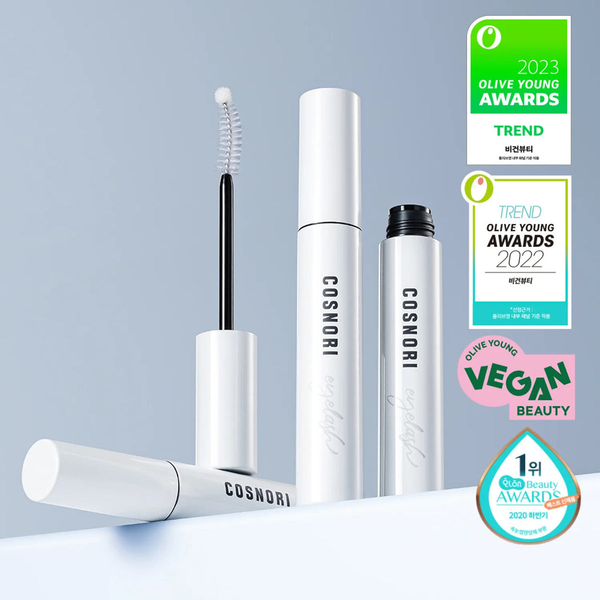 Cosnori Long Active Eyelash Serum 0.31 fl oz 2-Pack for Lash Growth