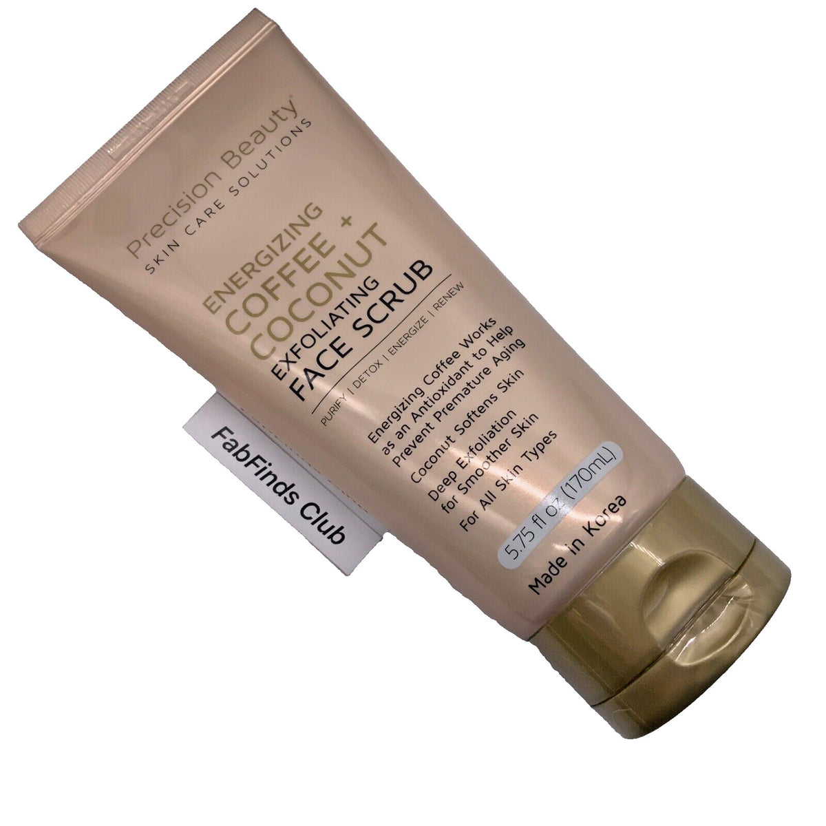 Precision Beauty Coffee+Coconut Face Scrub Sealed 5.75oz