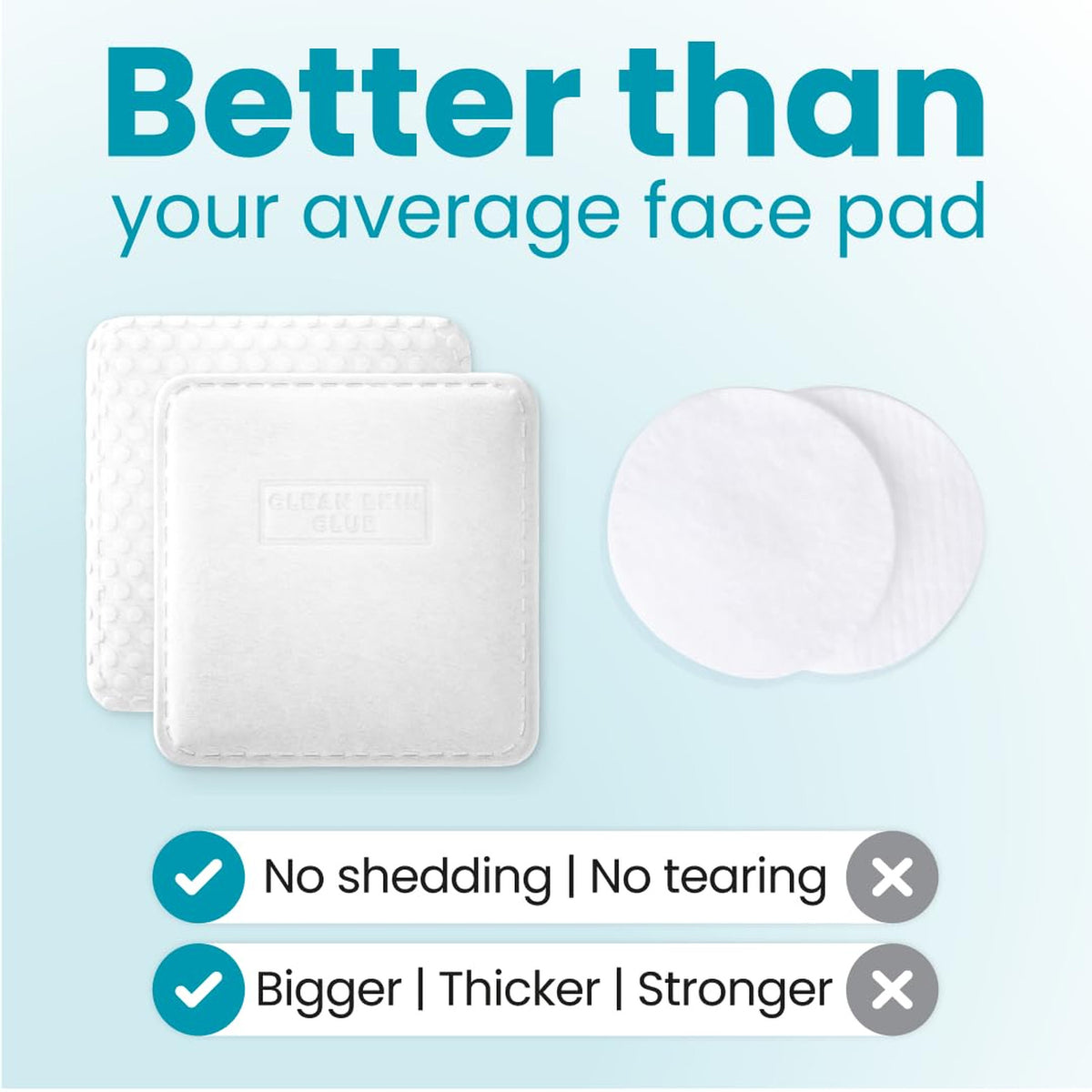 Extra Large Dual-Sided Blemish Control Face Pads for Sensitive Skin