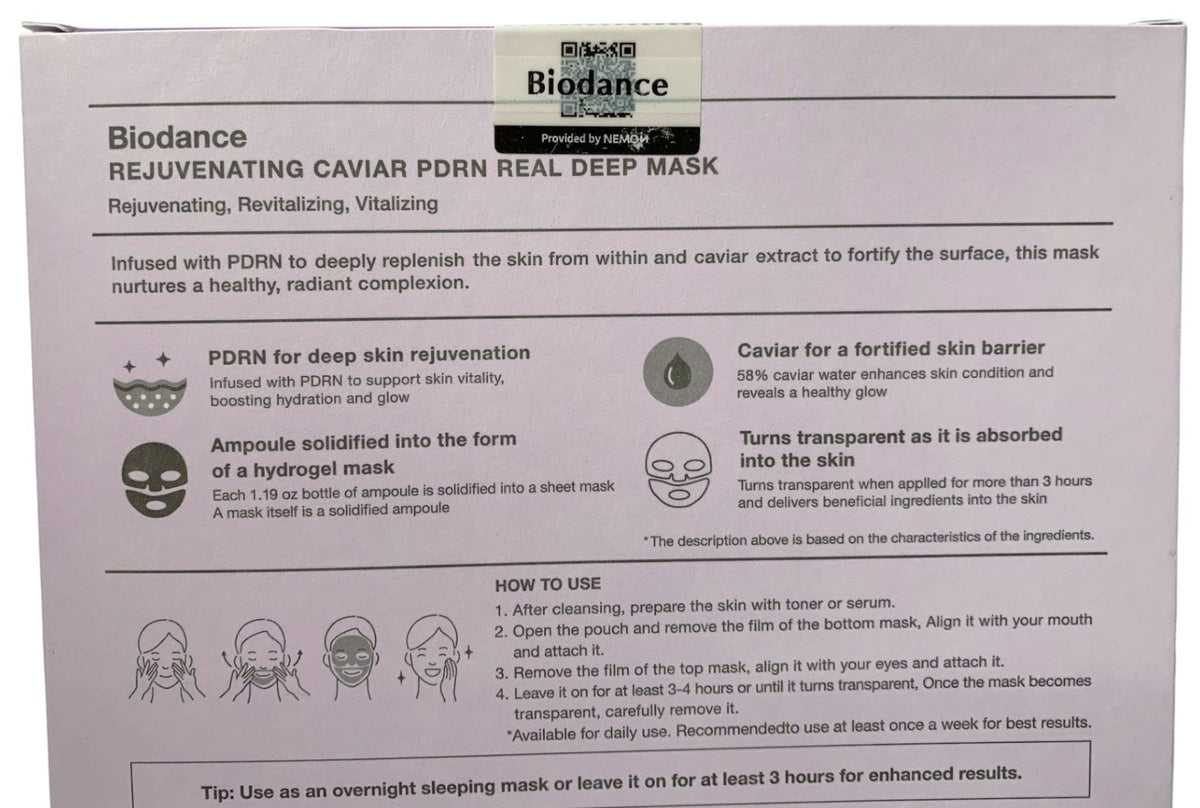 Caviar PDRN Deep Rejuvenating Sheet Mask 8 Pack