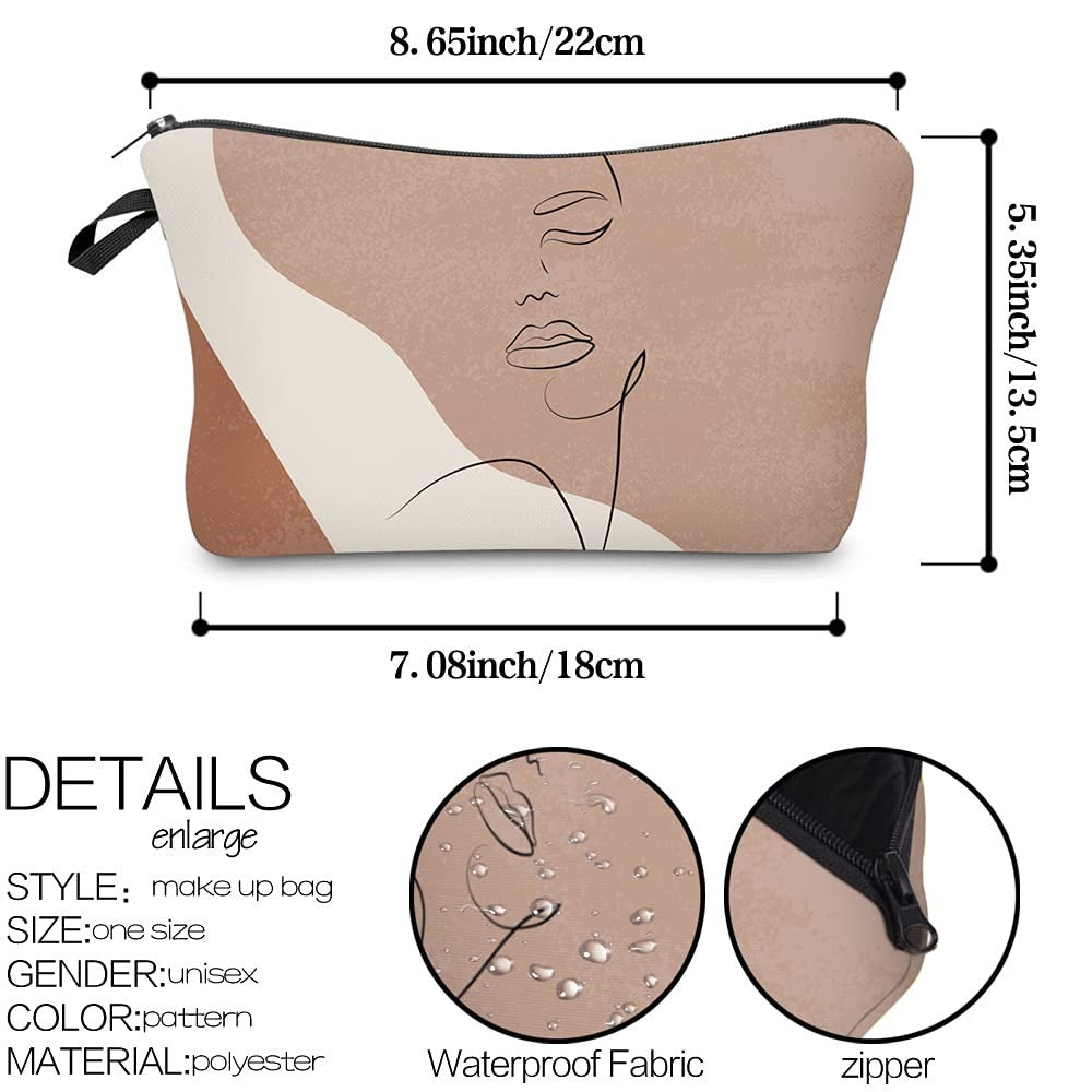 Small Waterproof Makeup Case Cosmetic Zipper Bag for Women Travel Purse
