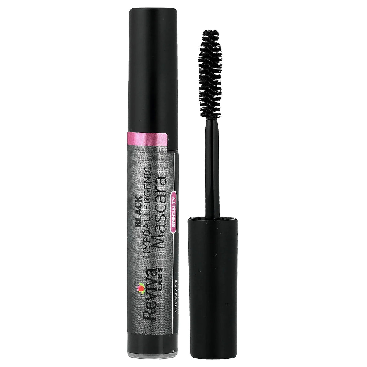 Hypoallergenic Black Mascara - Volumizing, Smudge-Proof, 0.25 oz