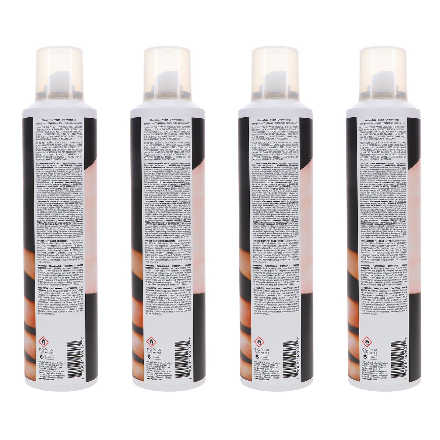 Strong Hold Flexible Hairspray - 9 oz Bottle, 4 Pack for All-Day Styling
