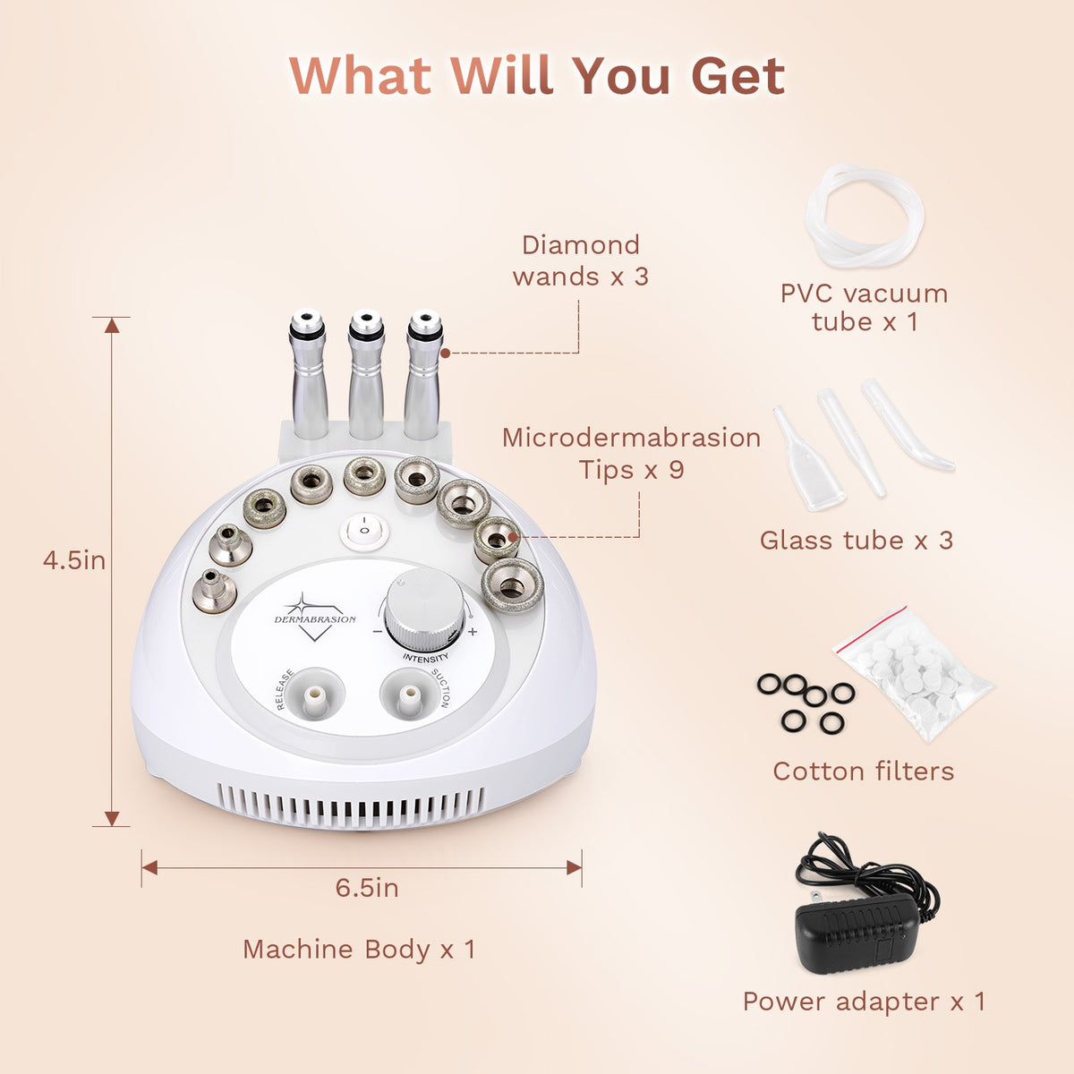 3-in-1 Diamond Microdermabrasion Facial Machine Skin Peeling Vacuum US