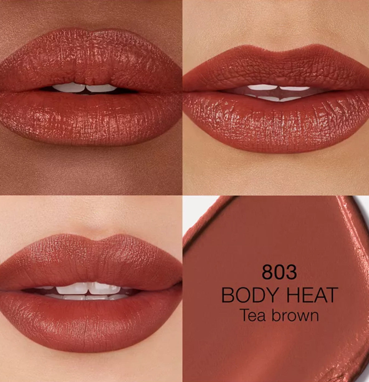 NARS Refillable Lipstick 803 Body Heat - Warm Orange-Golden Shade, Satin Finish