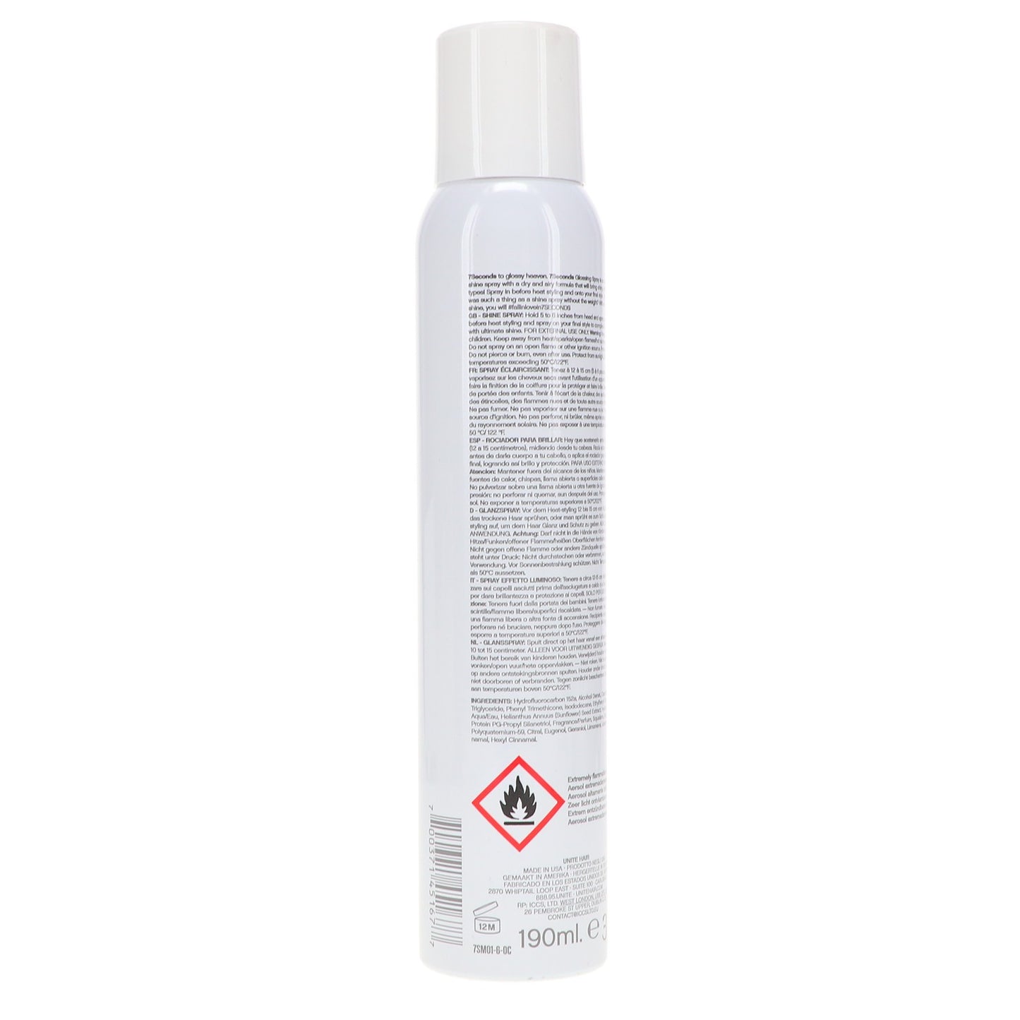 Hair Glossing Spray for Shine & Heat Protection 6 oz - Dry & Frizz Control