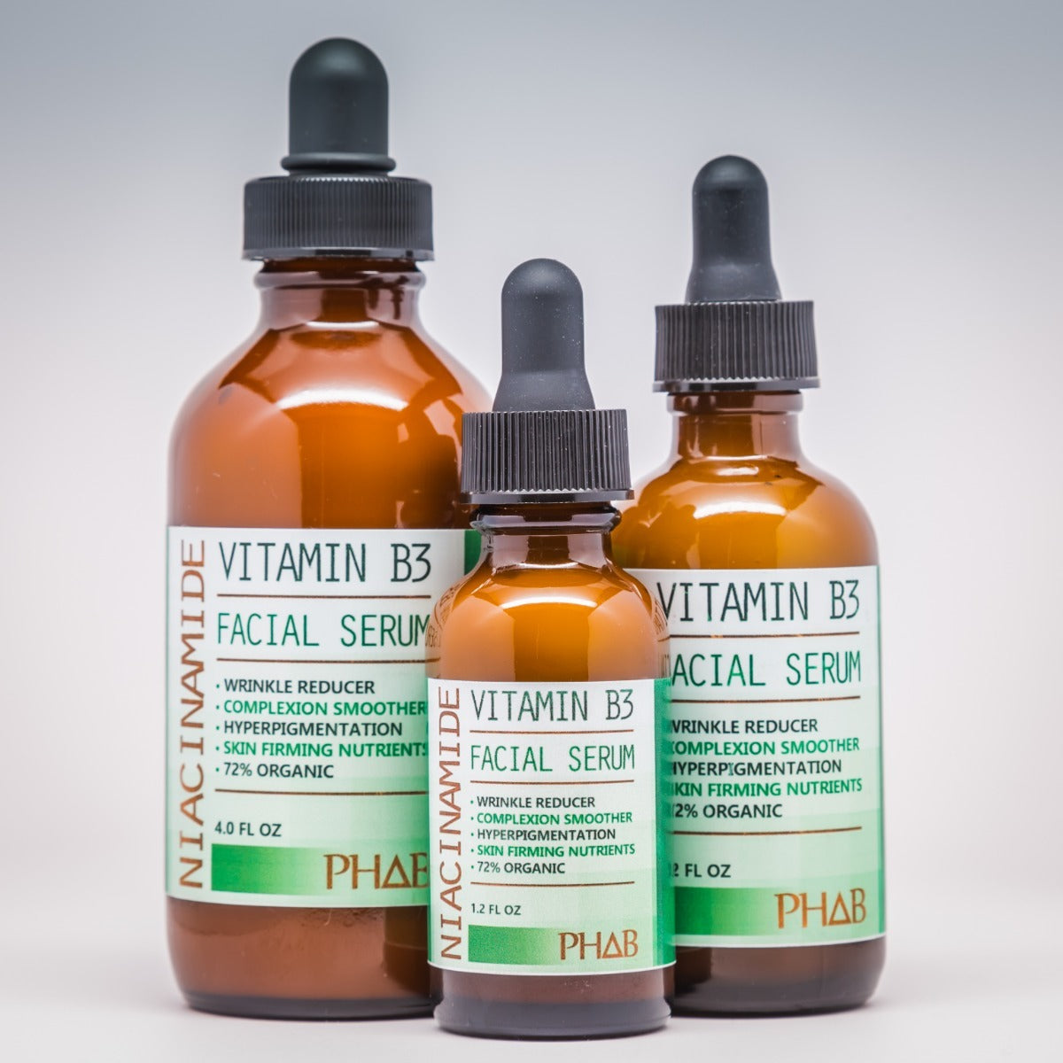 Niacinamide Vitamin B3 Serum with Hyaluronic Acid for Anti-Aging & Acne - 1.2oz to 4oz