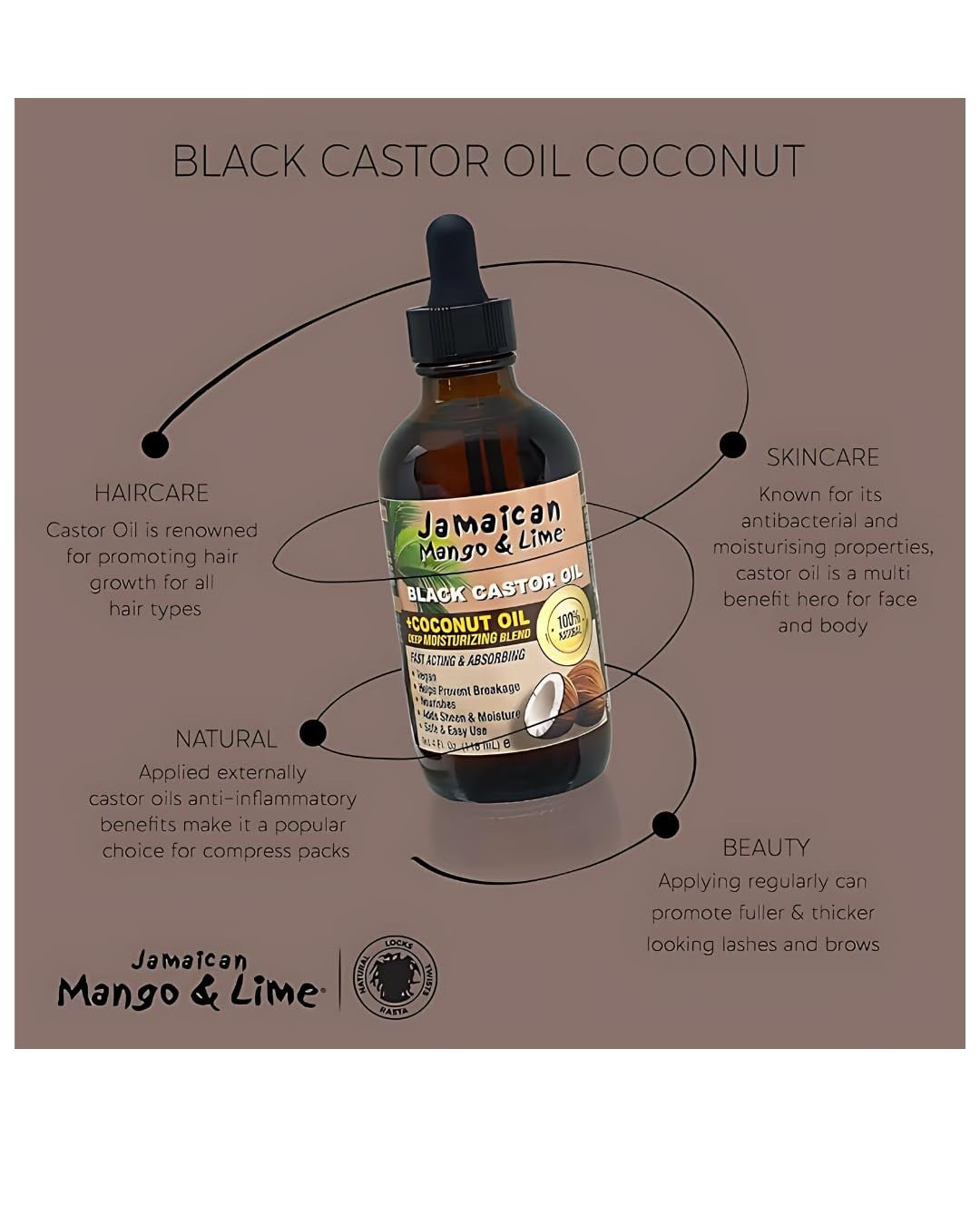 Black Castor Oil for Natural Hair - 2oz Moisturizing Hair & Scalp Oil