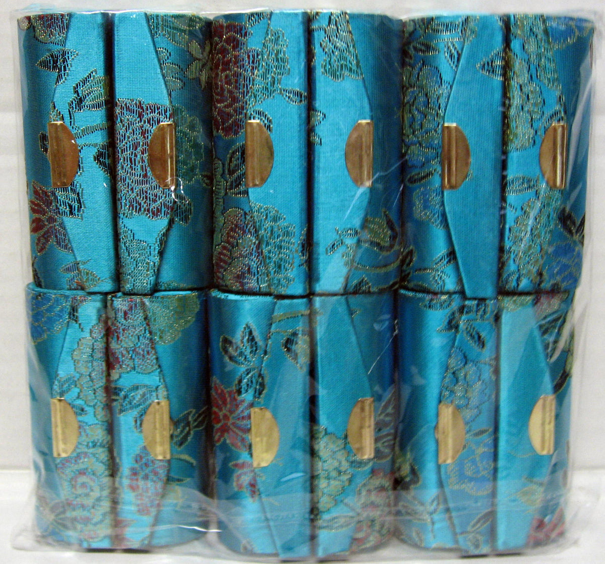 Elegant Lipstick Case with Mirror - Silky Fabric Cover, Unique Designs, Multiple Colors