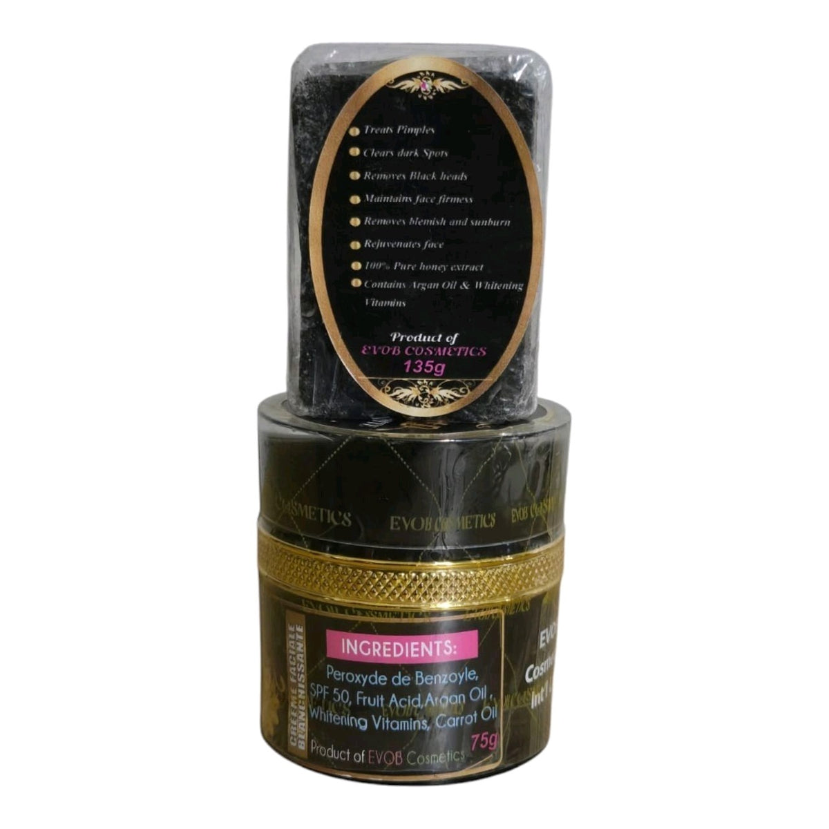 Black Gold Prestige White Facial Corrector Soap for Acne & Sun Burn Relief