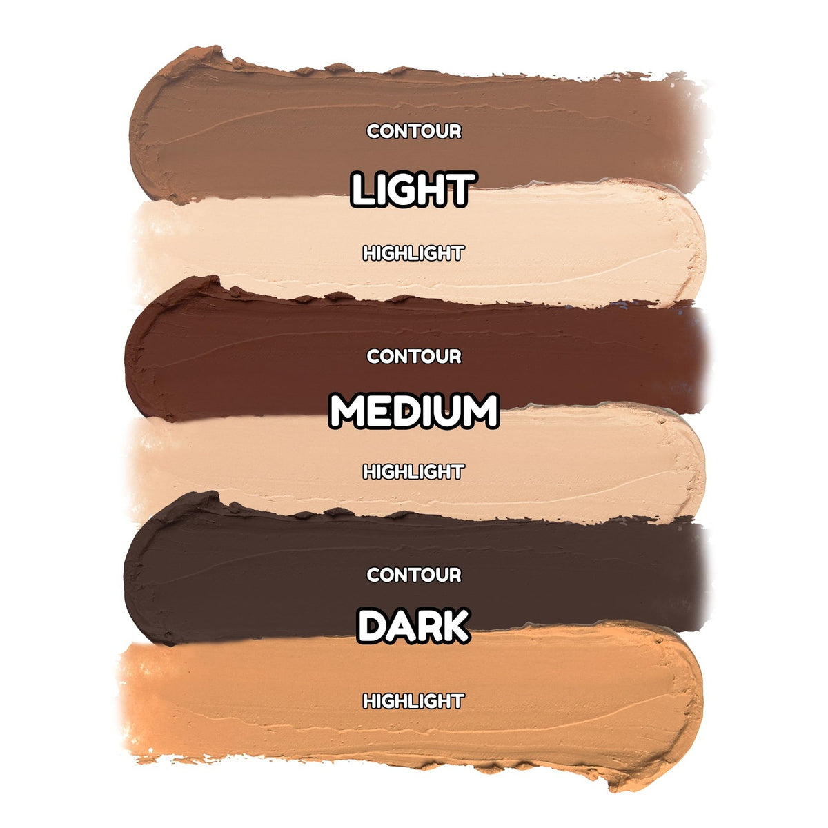 Dual-Ended Sculpting Contour & Highlight Stick Dark 0.04oz - KimChiChic Beauty