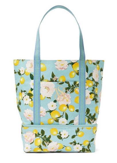 Victoria's Secret Blue Lemons Insulated Beach & Picnic Cooler Tote