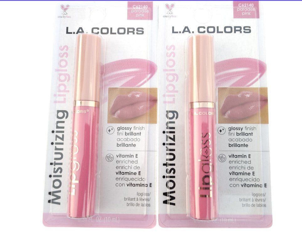Moisturizing Lip Gloss Set - Sheer Pink Shine with Vitamin E & Aloe Vera
