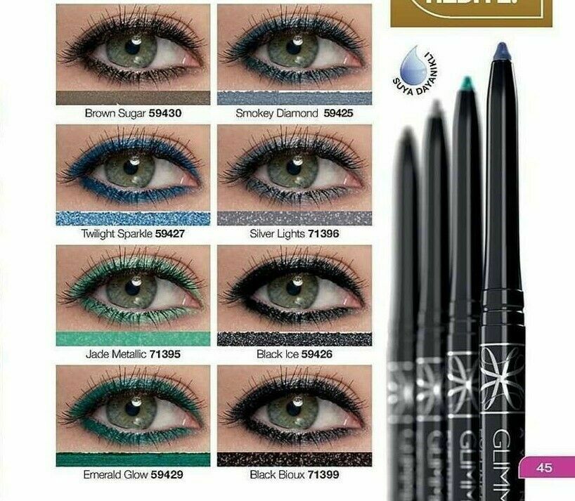 Set of 3 Eyeliner Pencils - Assorted Shades for Eye Makeup