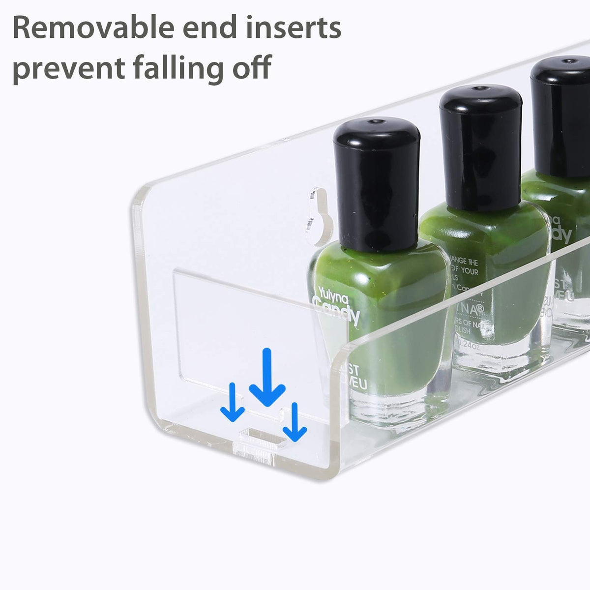 Acrylic Nail Polish Wall Rack - Transparent Multi-Functional Organizer for Nail Salons & Home Use