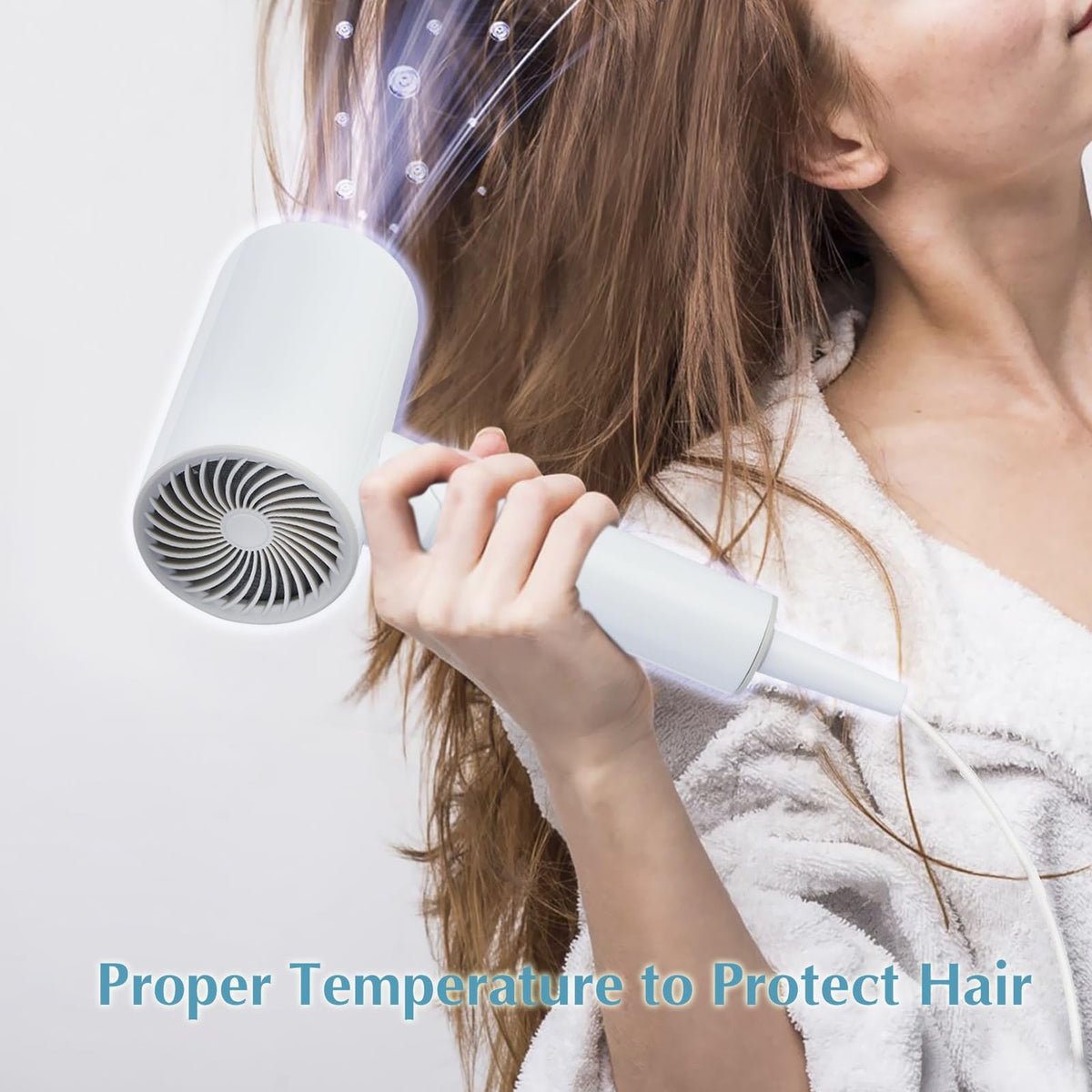 1600W Foldable Travel Hair Dryer - Compact Fast Drying & Styling Tool