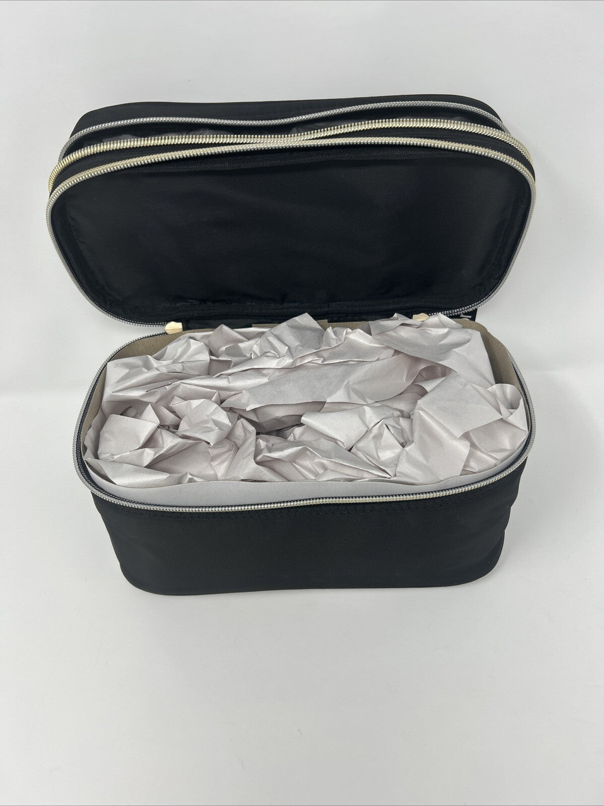 Double Zipper Makeup Bag Set with Clear Toiletry Bag for Travel & Storage