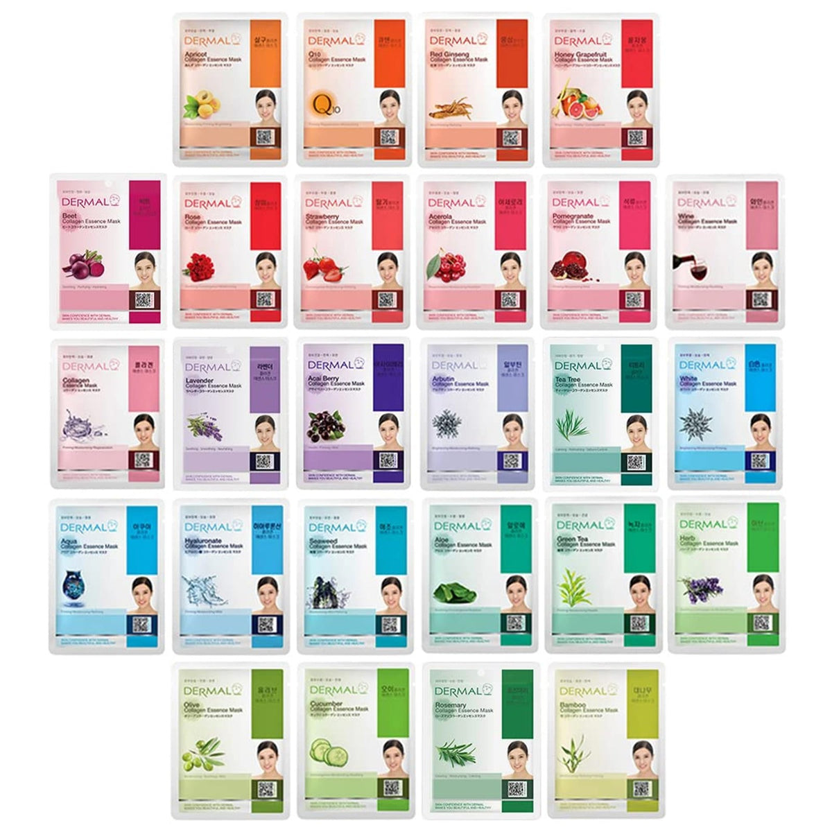 26-Pack Collagen Sheet Masks Variety Set
