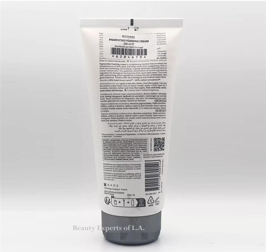 Pigmentbio Foaming Cream for Dark Spot Fade & Skin Brightening 200ml