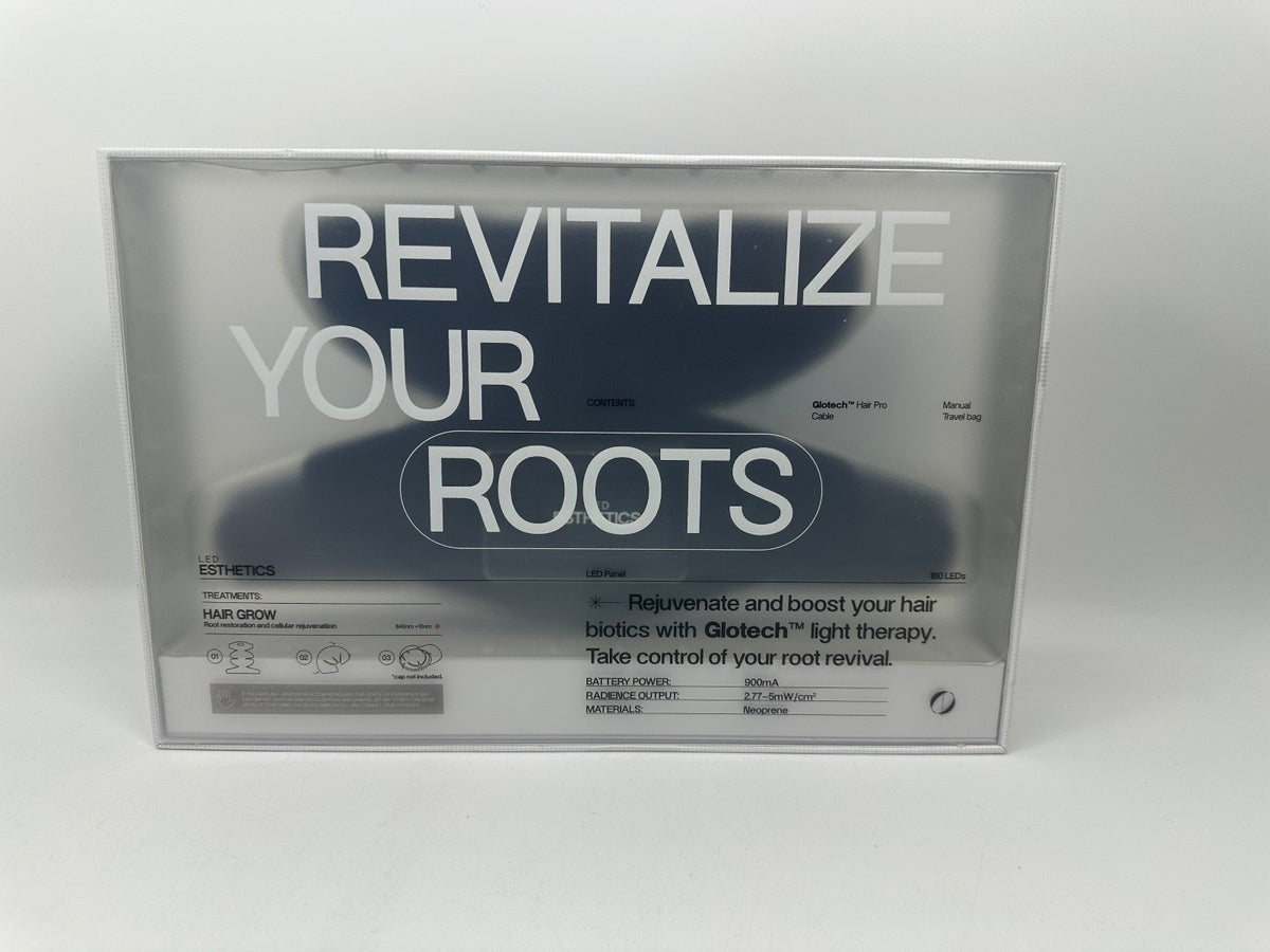 SEALED LED Esthetics Glotech Hair Pro Red Light Therapy Growth Cap