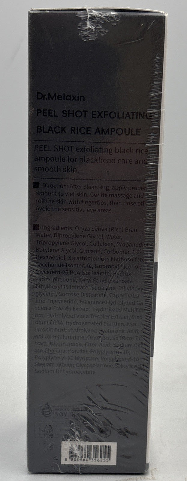 Exfoliating Black Rice Ampoule Face Scrub - Dr.Melaxin Peel Shot 2.7oz