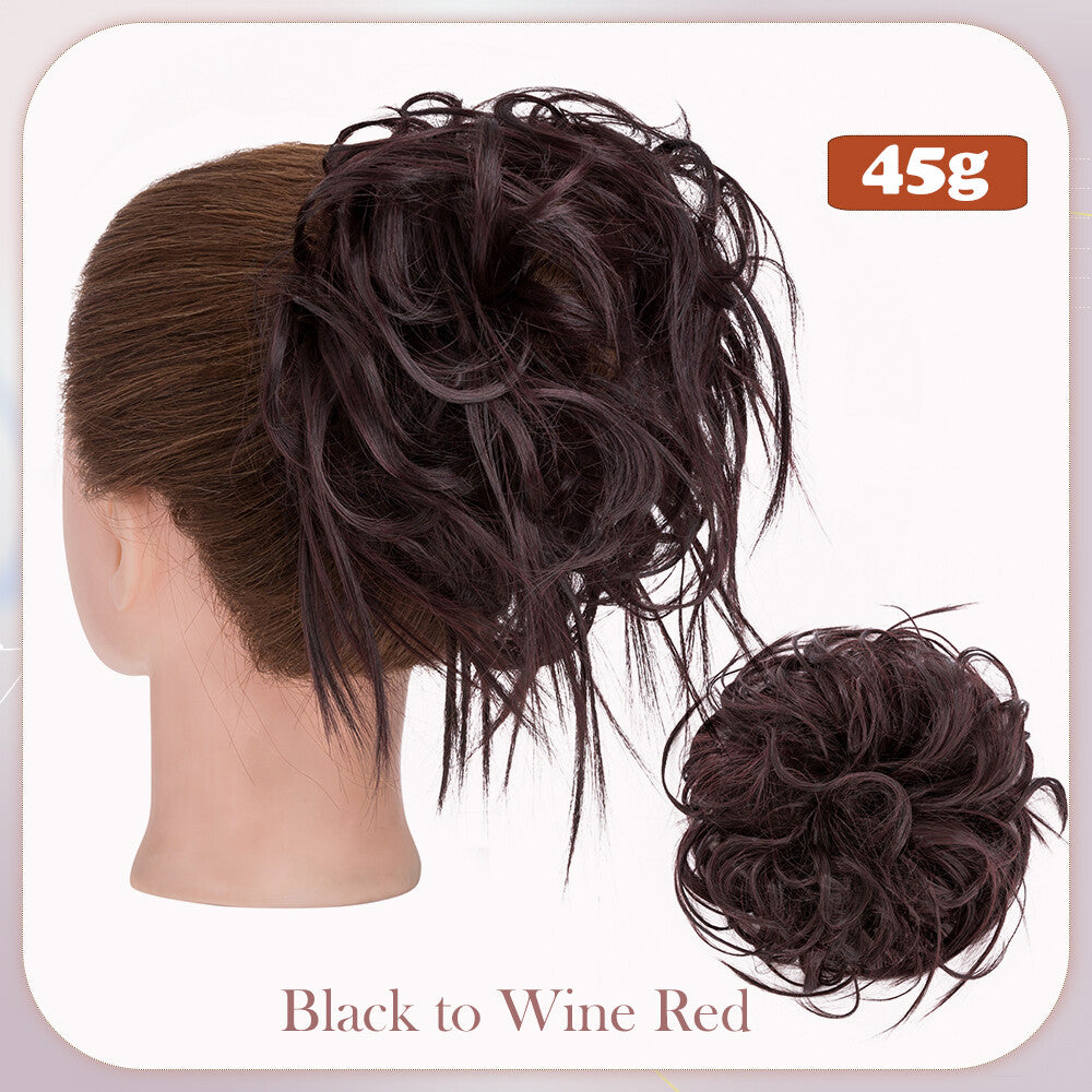 Large Messy Bun Hair Extension Wrap - Thick, Natural Look, Adjustable Updo