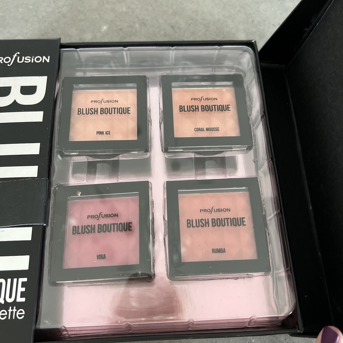 Profusion Blush Boutique Rosette 4-Color Makeup Set with Brush
