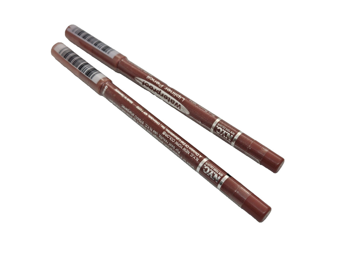NYC Waterproof Lipliner Pencil 387A Pink Brown - Pack of 2, Sealed