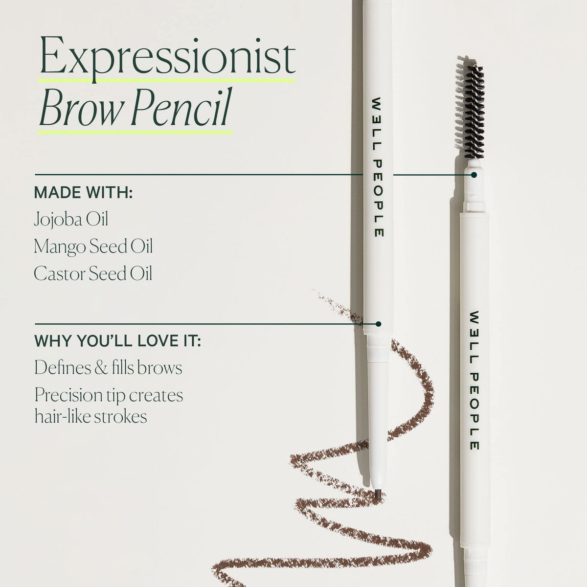Natural Finish Brow Pencil for Shaping & Filling - Vegan & Cruelty-Free
