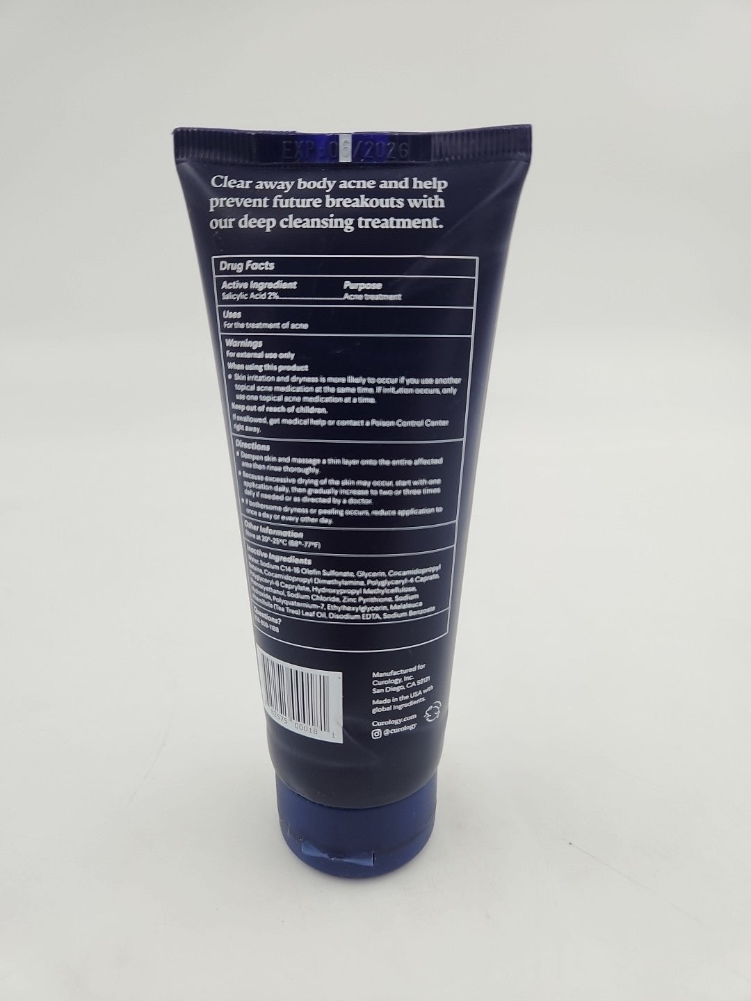 Acne Body Wash with Salicylic Acid & Tea Tree Oil - 3.4 Fl Oz