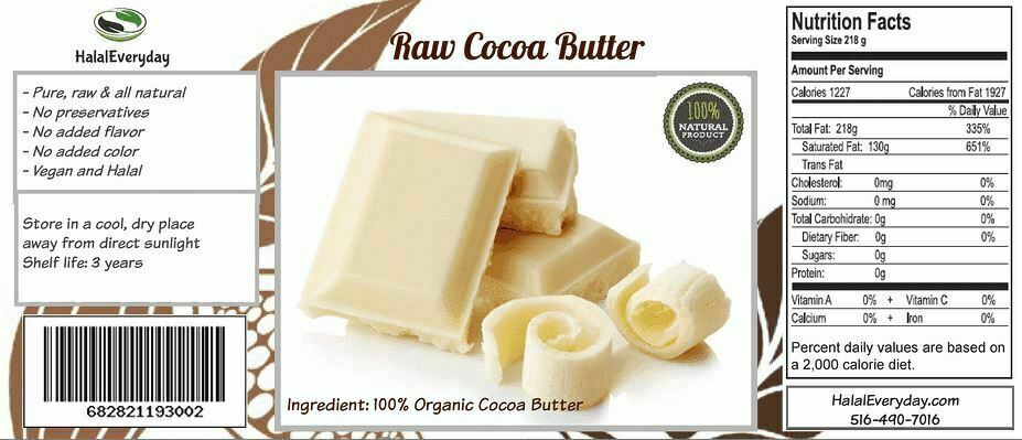 Raw Organic Cocoa Butter – Pure Unrefined Food Grade