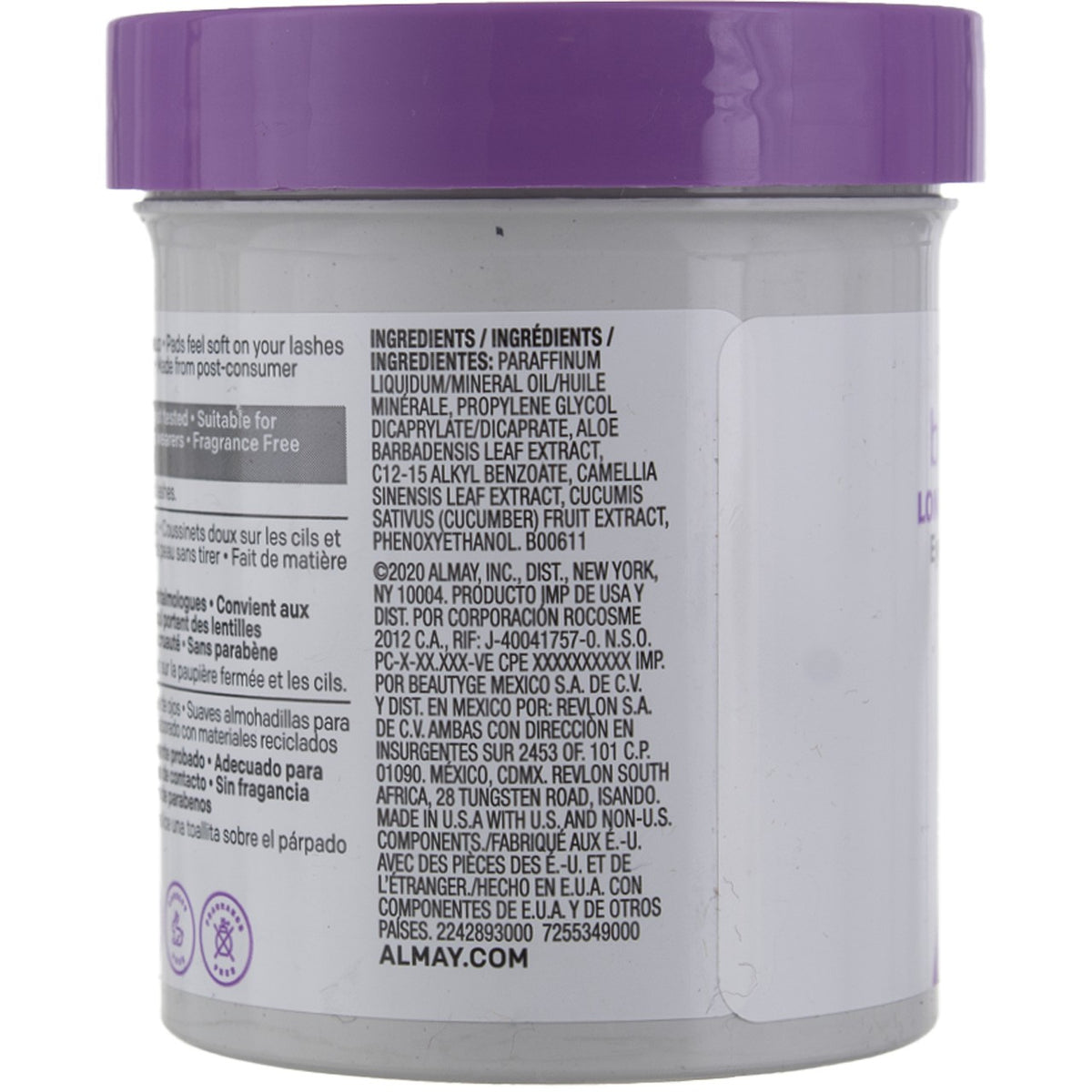 Biodegradable Waterproof Eye Makeup Remover Pads - Gently Remove Longwear & Waterproof Mascara, 80 Count