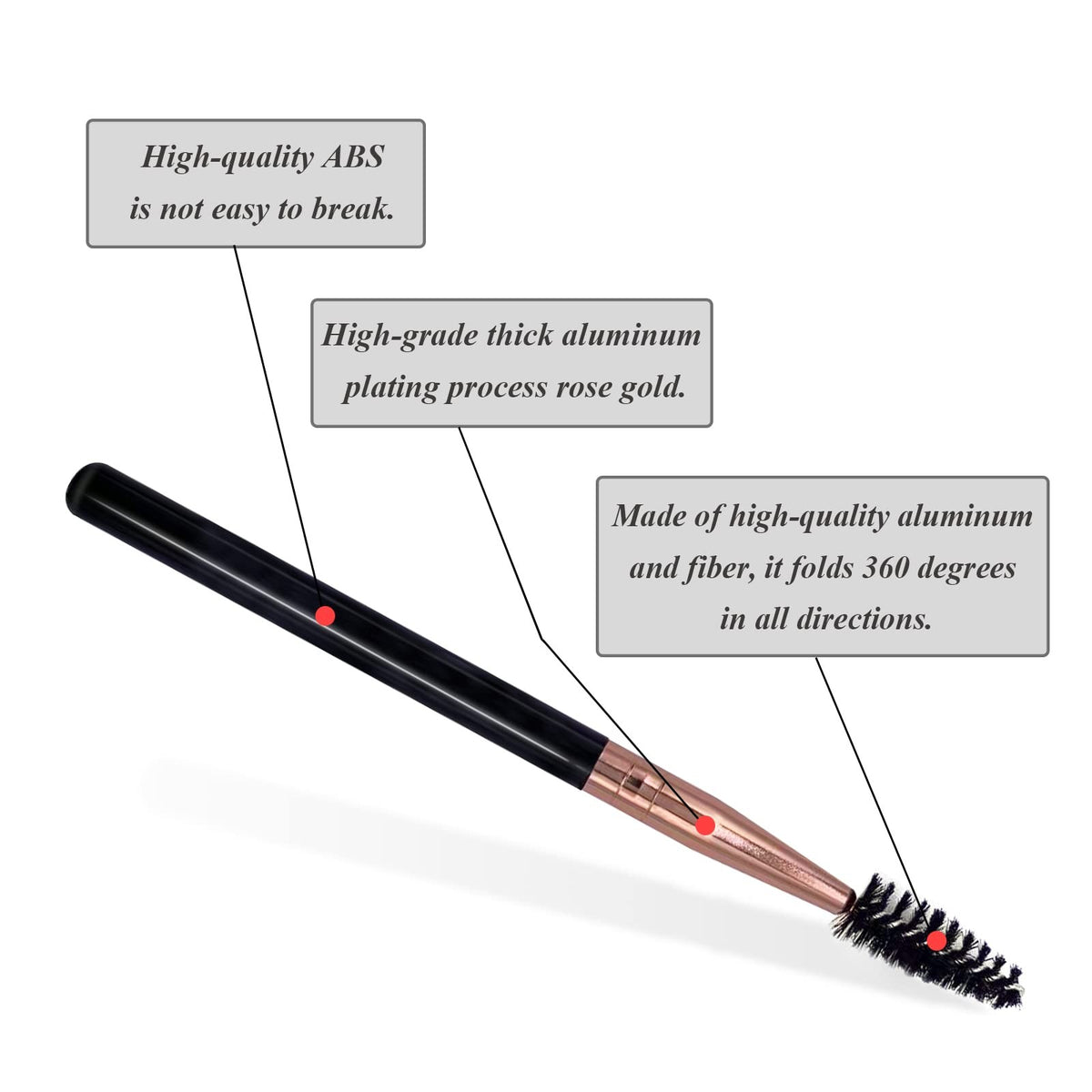 Reusable Mascara Brush Wands Set - Eyelash & Eyebrow Grooming Spoolies, 5 Pieces