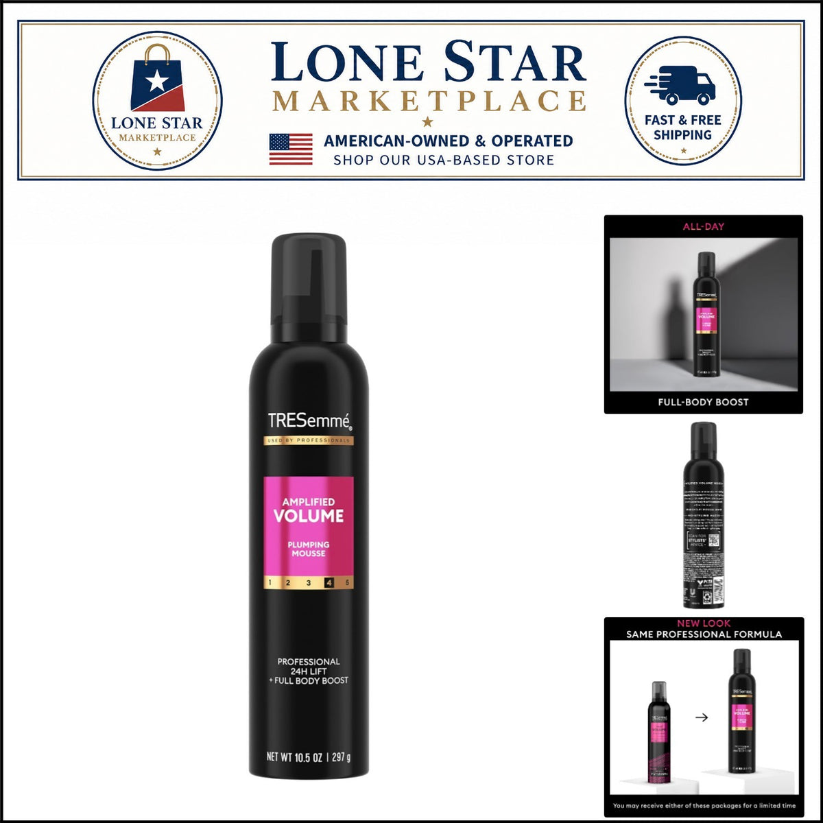 Volumizing Hair Mousse for Soft Hold - 10.5 Fl Oz, Cruelty-Free
