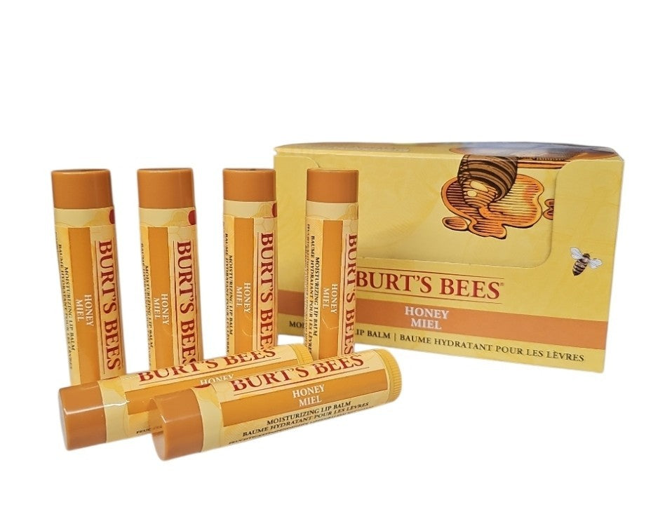 Moisturizing Lip Balm Set - Honey Miel 6 Pack with 4 Tubes