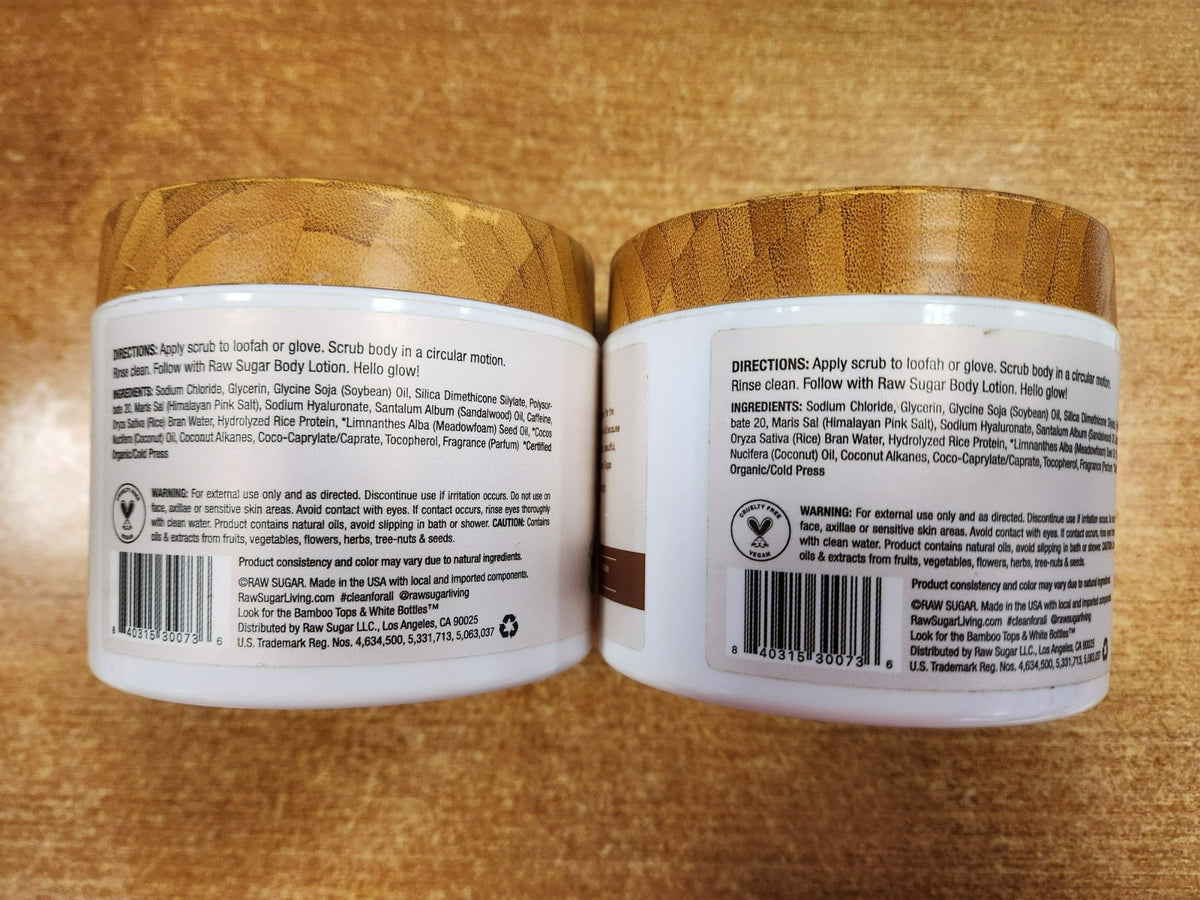 2 Pack: Raw Sugar Daily Micro Salt Polish - Santal + Caffeine, 15 oz