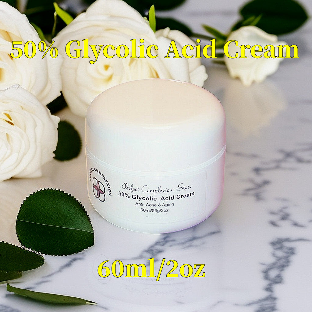 Glycolic Acid Face Cream for Acne and Scar Treatment - 10-70% Strength, 0.4oz