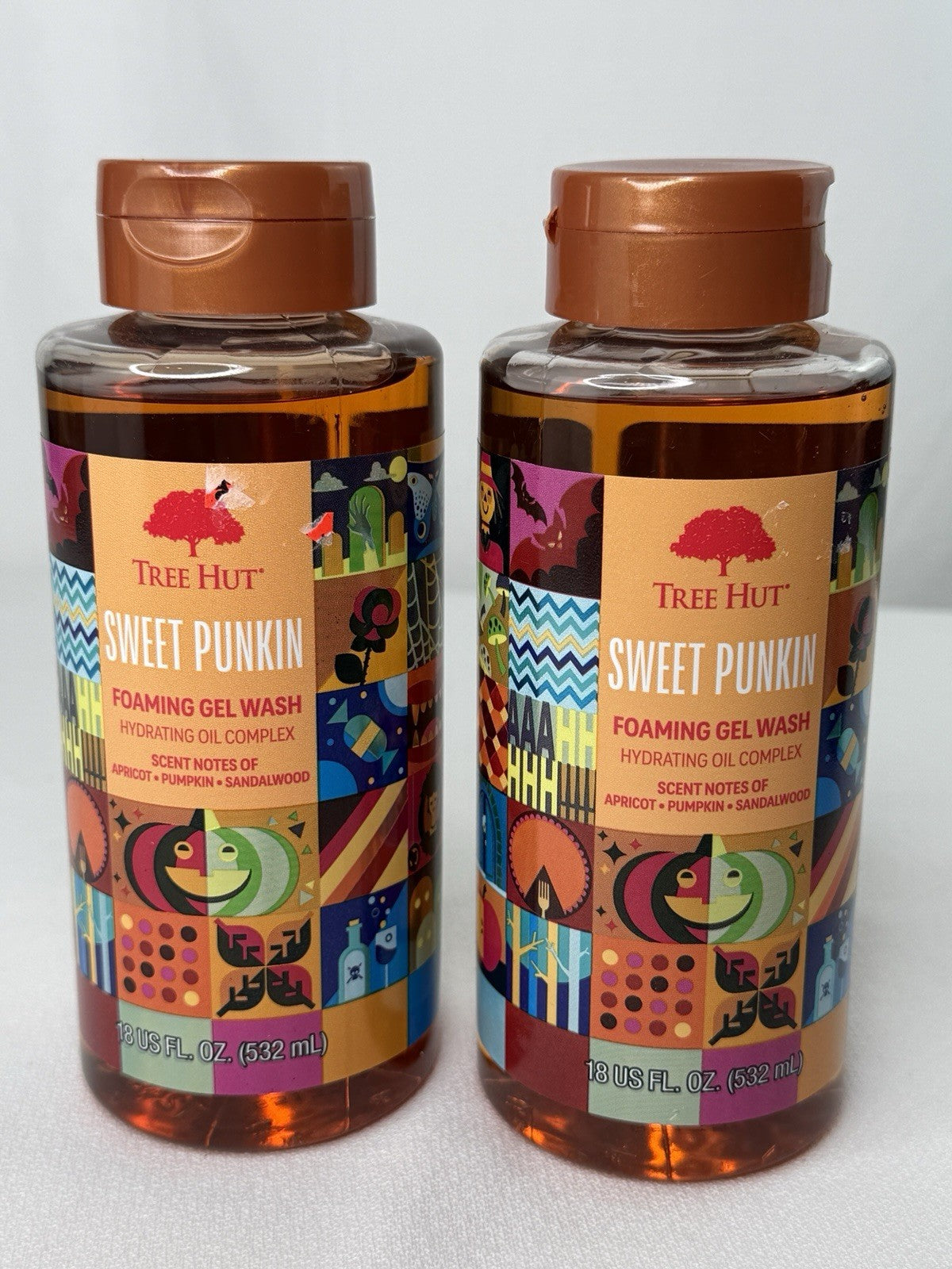2 PC Tree Hut Sweet Punkin Foaming Gel Wash 18 Oz Ea. New & Sealed