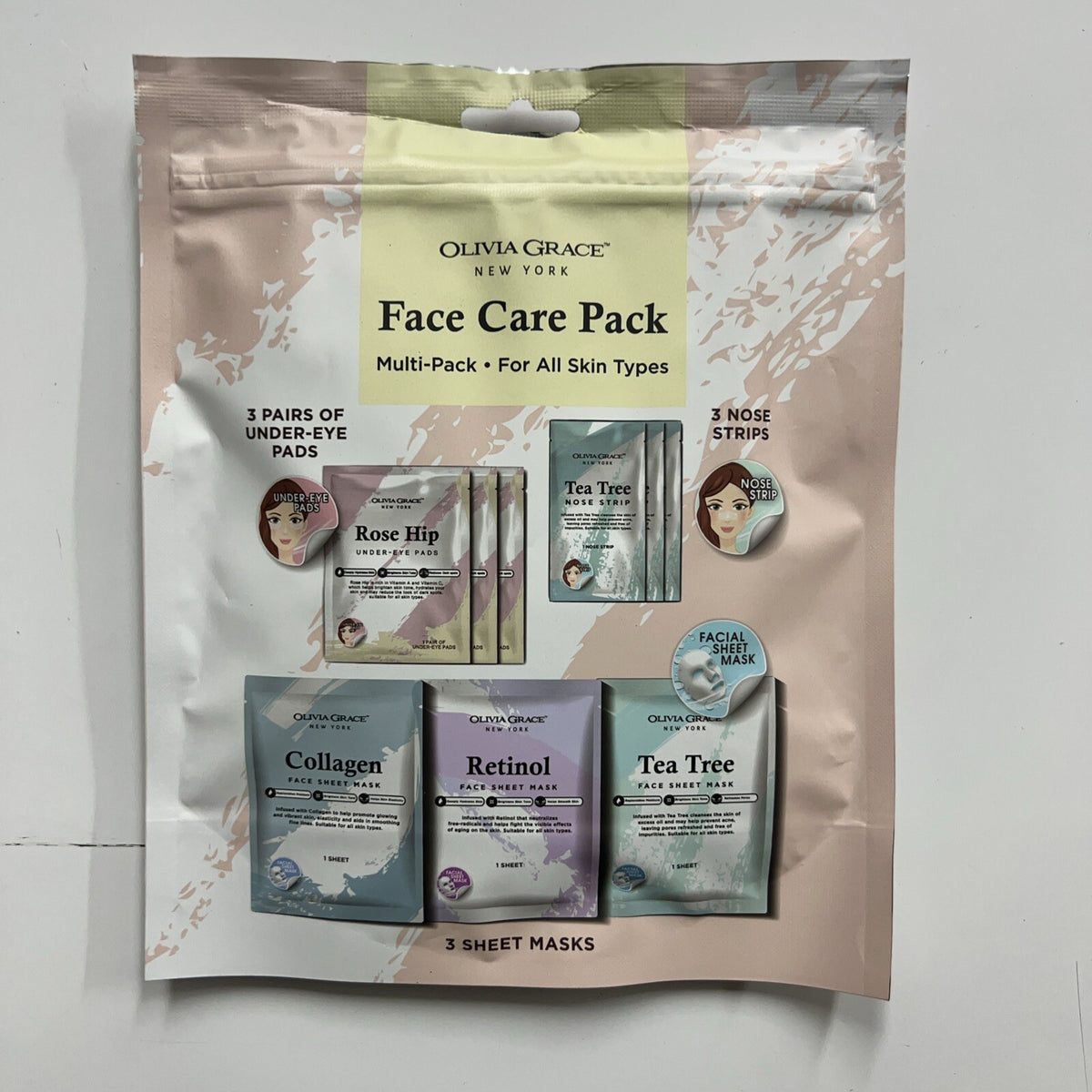 Anti-Aging Face Mask & Eye Pads Set - 9 Piece