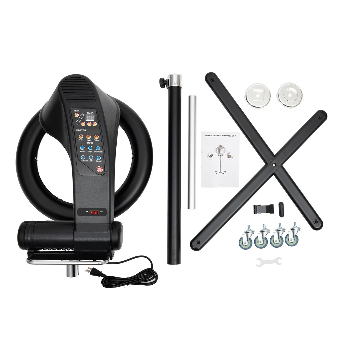 Infrared Hair Dryer with Roller Ball & Perming Functions - Salon Style