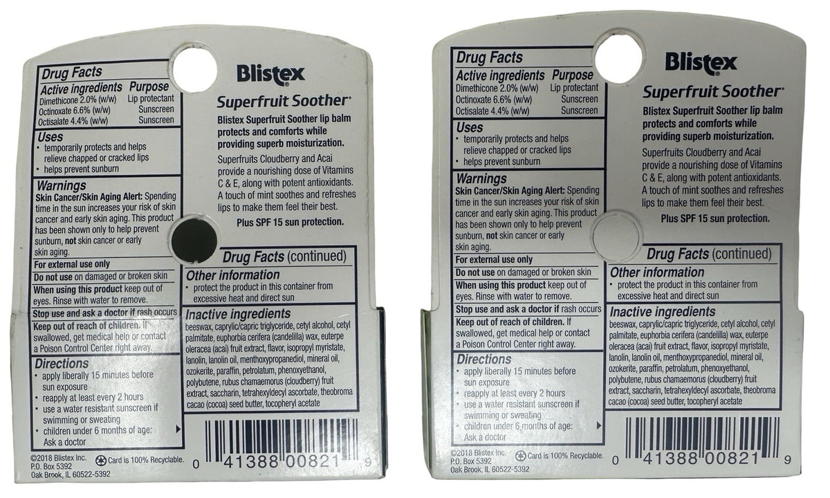 Pack of 2 Blistex Superfruit Lip Balm Tubes 0.15 oz – Discontinued Collectible Set