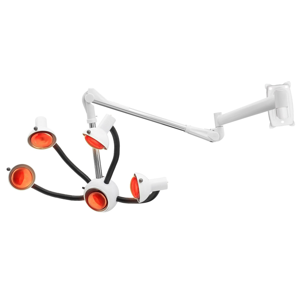750W Wall Mounted Salon Hair Dryer with Infrared Heat Bulbs and Adjustable Temperature