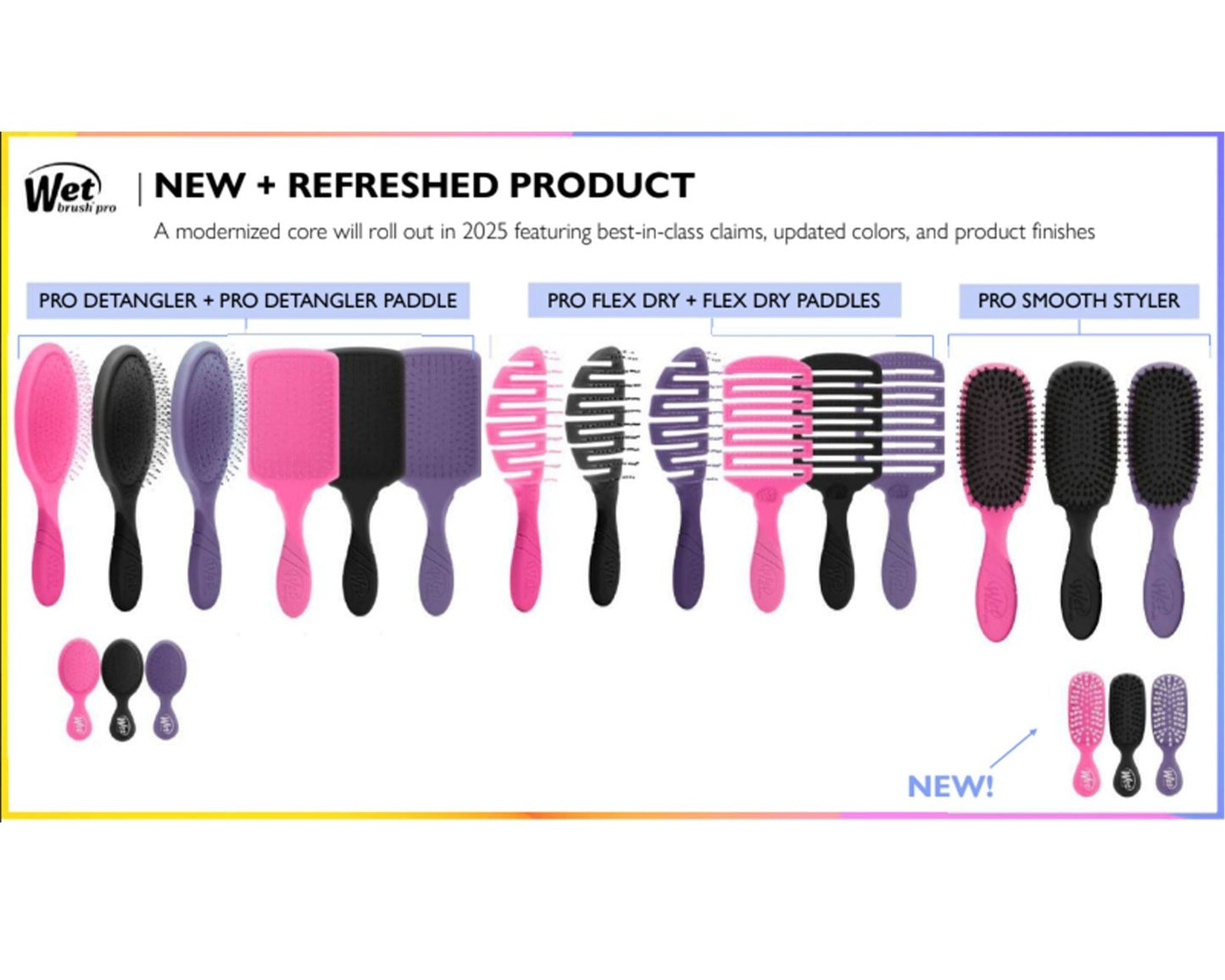 Mini Detangler Hair Brush with IntelliFlex Bristles - Frost Black